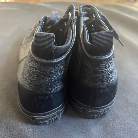Converse All Star Black Leather high tops - Picture 2 of 8